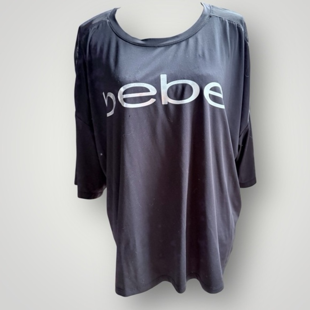 Bebe Black Long Sleeve Tee